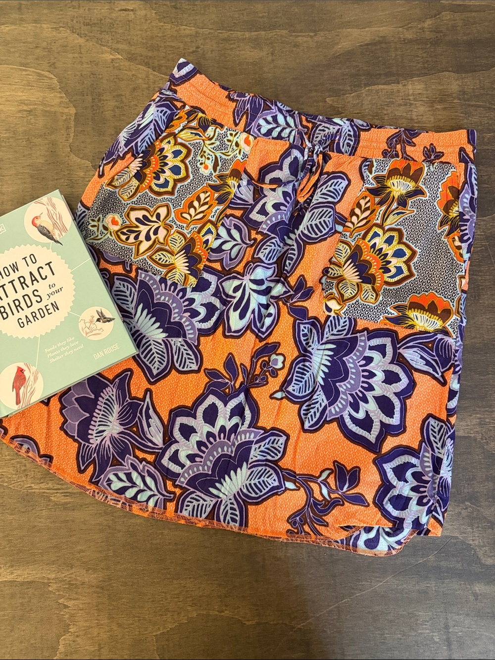 Loft Orange & Purple Floral Mini Skirt - Women's Casual A-Line